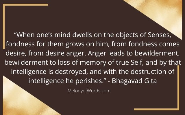 Bhagavad Gita Quotes on Desire and Anger